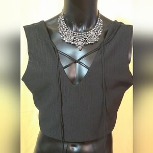 Nicki Minaj Black Ribbed Top